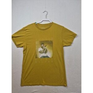 Post Malone Austin Tour 2023 T-Shirt Mens Mustard Yellow Graphic Tee Size M